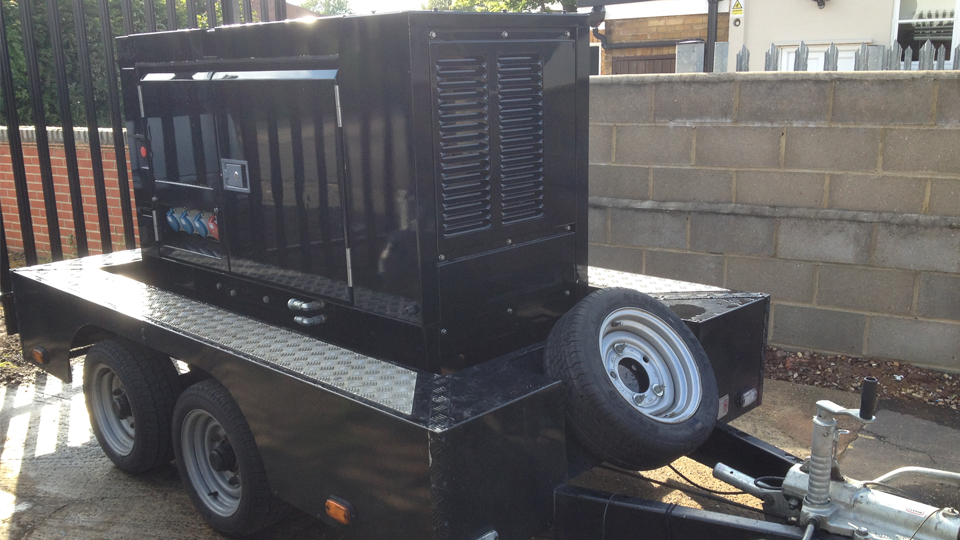 Tyne and Wear Stage Hire 20KVA Ultra Silent Road Towable Diesel Generator